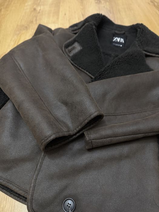 Дублянка zara коричнева/шоколадна