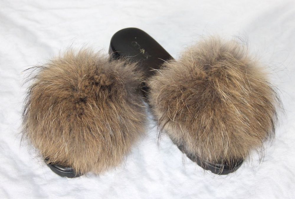 OCHNIK klapki skóra skórzane futerko futro jenota 39 czarne