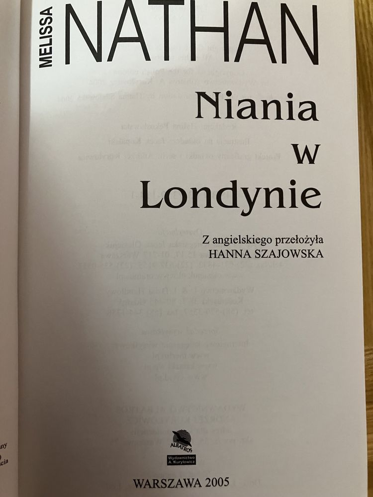 Niania w Londynie - Melissa Nathan