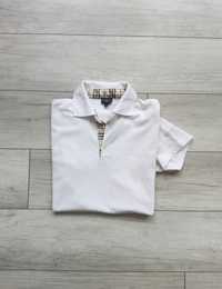 Burberry biały oryginalny t-shirt koszulka polo rozm M