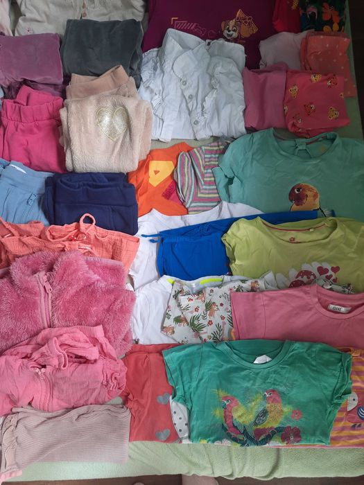 Zestaw ubranek 99szt dziewczęcych rozmiar 110 wiosna/lato/jesień/zima