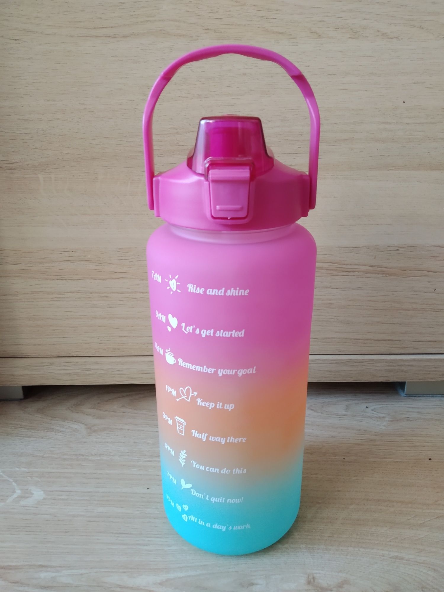 Butelka kolorowa 2000 ml z rurką