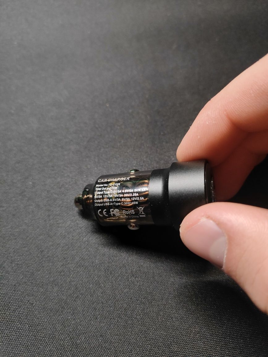 Ładowarka samochodowa Toocki 75W USB C szybkie ładowanie