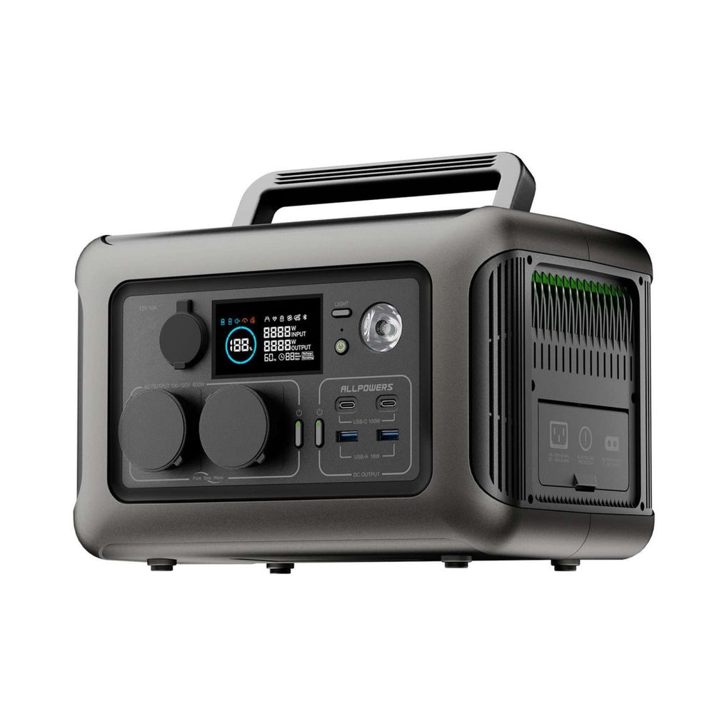 Stacja Zasilania ALLPOWERS R600 + Panel Solarny 100W