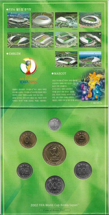 Coreia do Sul - - - "2002 - FIFA World Cup-Coreia-Japão" - - -  Moedas