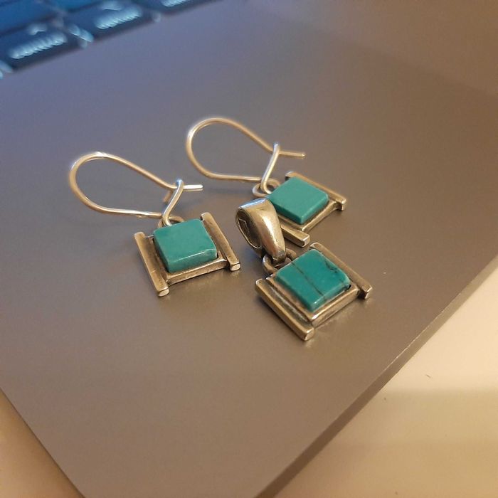 Vintage srebrny komplet