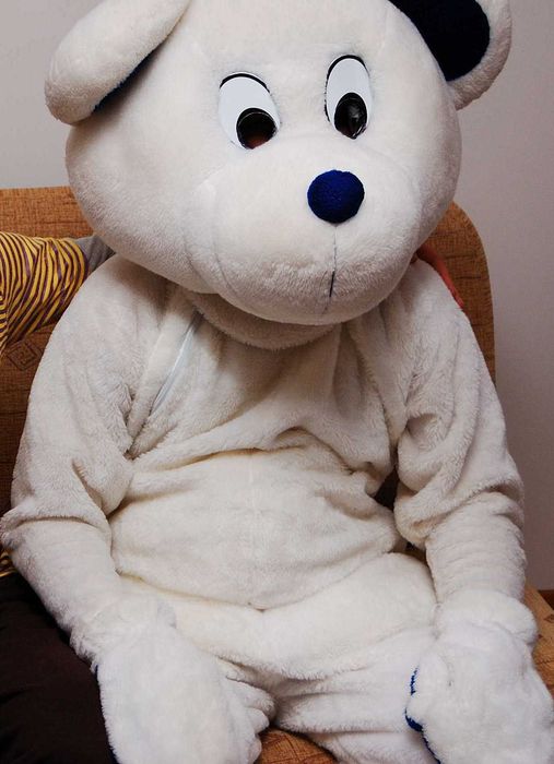 Kostium przebranie biały miś