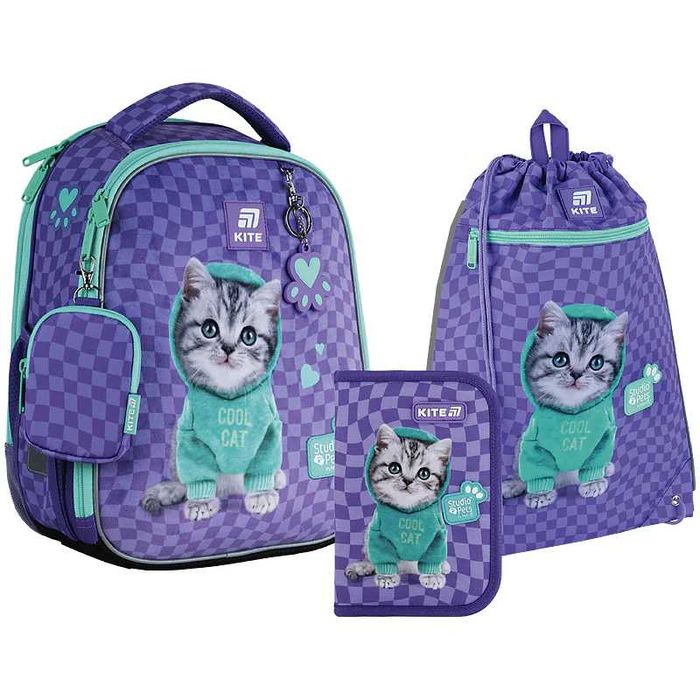 Рюкзак шкільний каркасний Kite Education Studio Pets SP25-555S-2