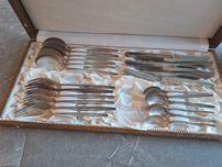 2 zestawy sztućców posrebrzanych sztućce platerowane