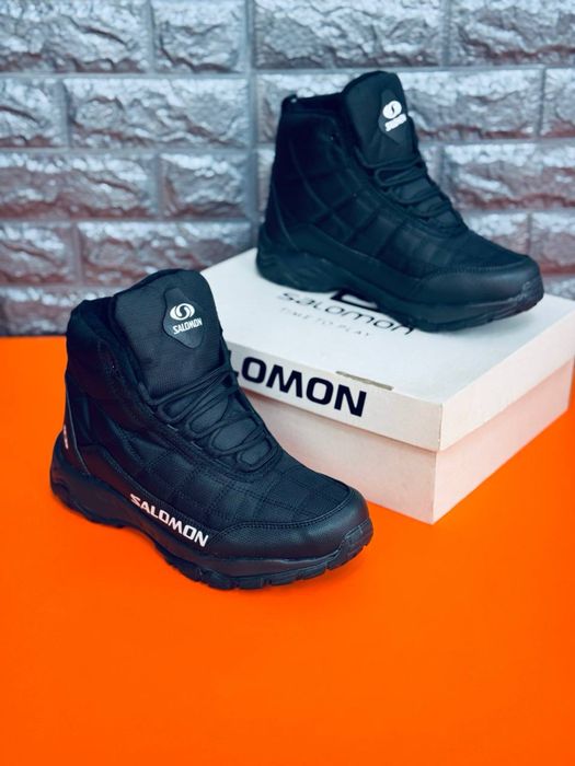 Ботинки Salomon на зиму мужские /черные ботинки Саломон до минус -30