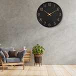 Zegar ścienny czarny na ścianę ścienny Loft drewniany z drewna vintage