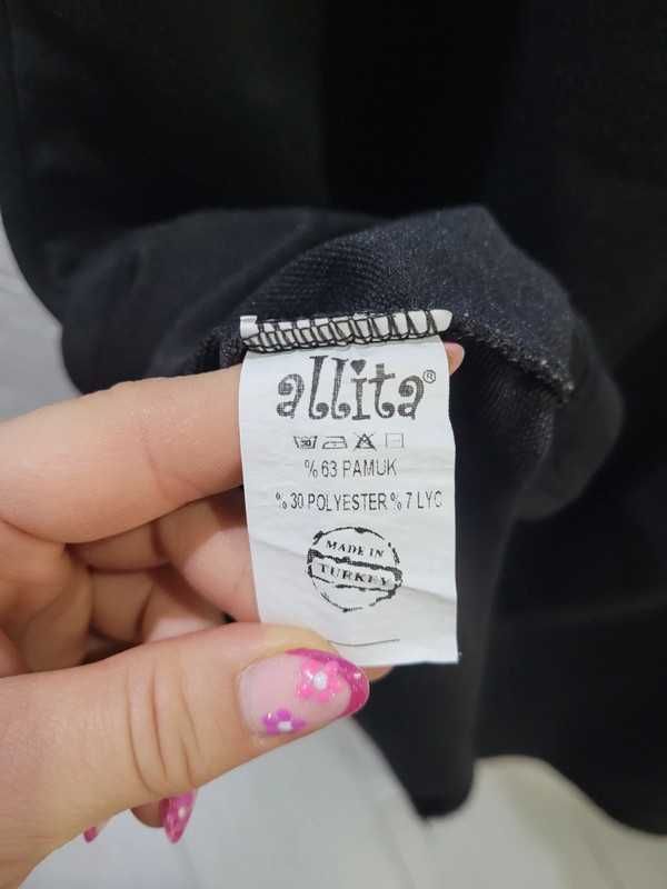 Czarna rozkloszowana tunika, rozm L-XL