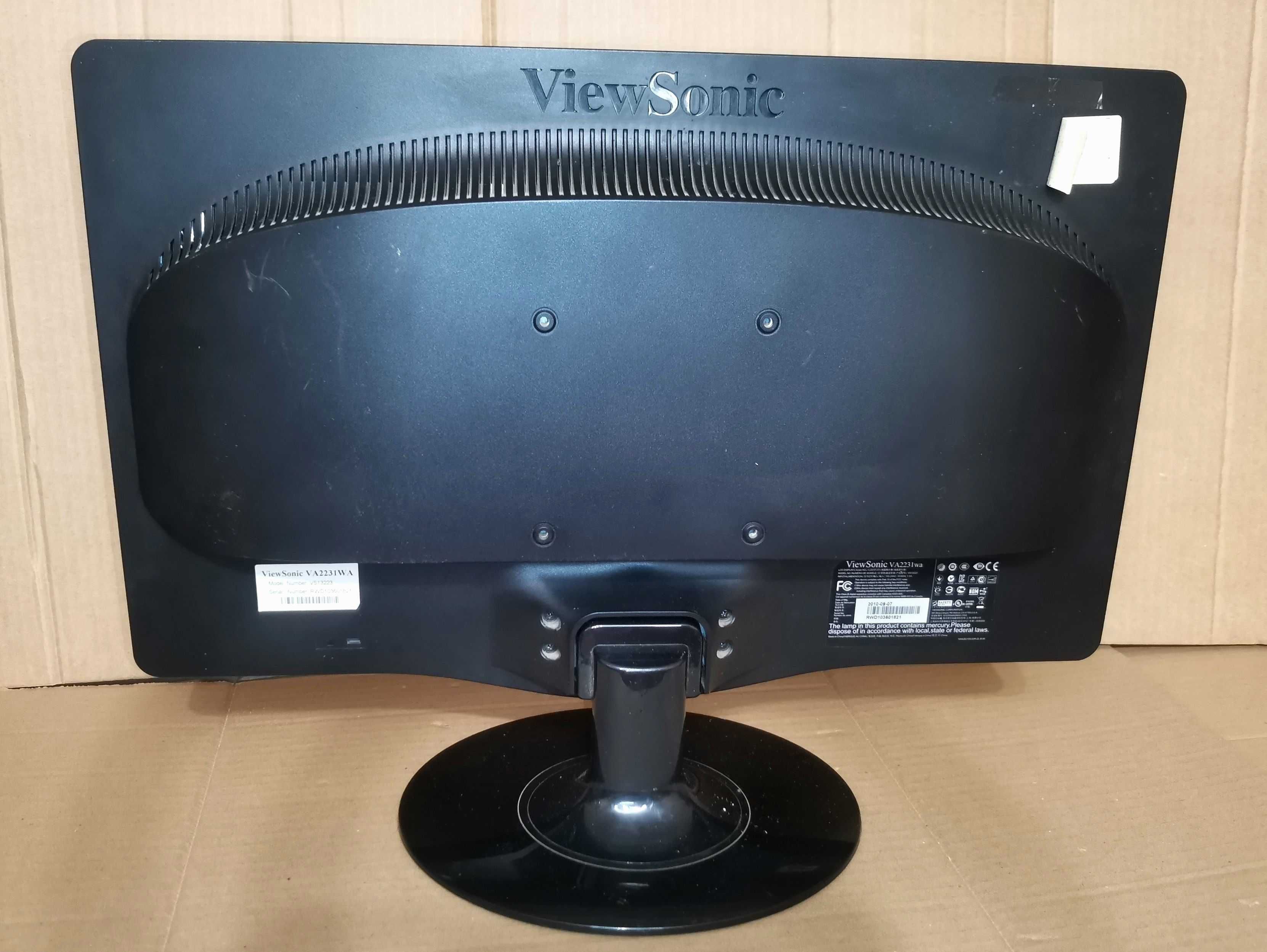 Монитор ViewSonic VA2231wa 22дюйма под Ремонт требует Замена Подсветки