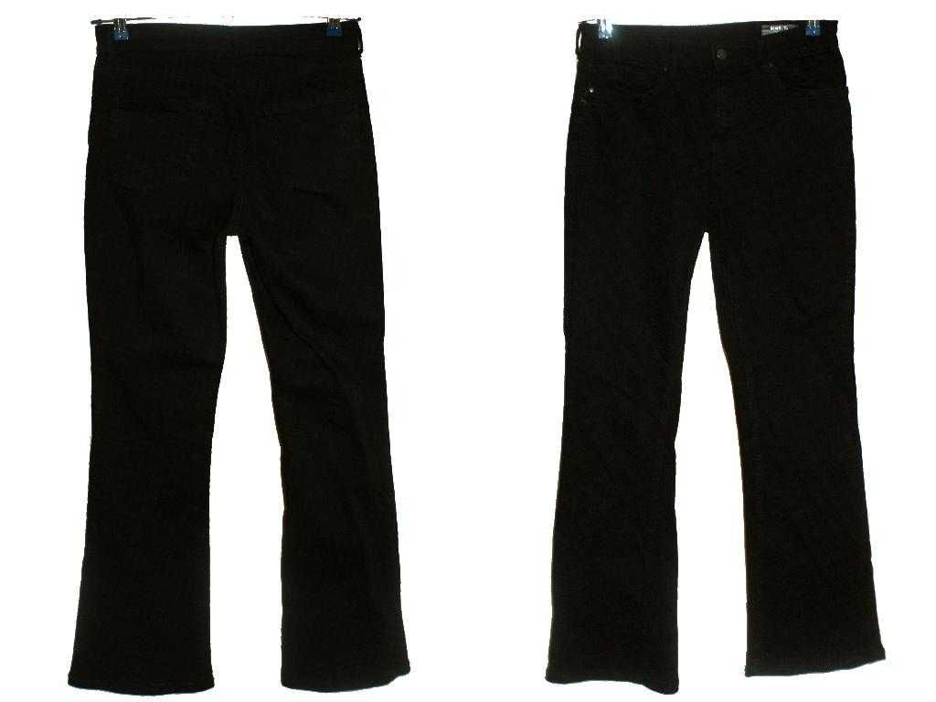 Denim by Tu czarne jeansy damskie flare bootcut modne L 40
