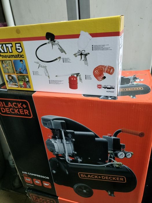 Compressor black Decker+ kit oferta novo