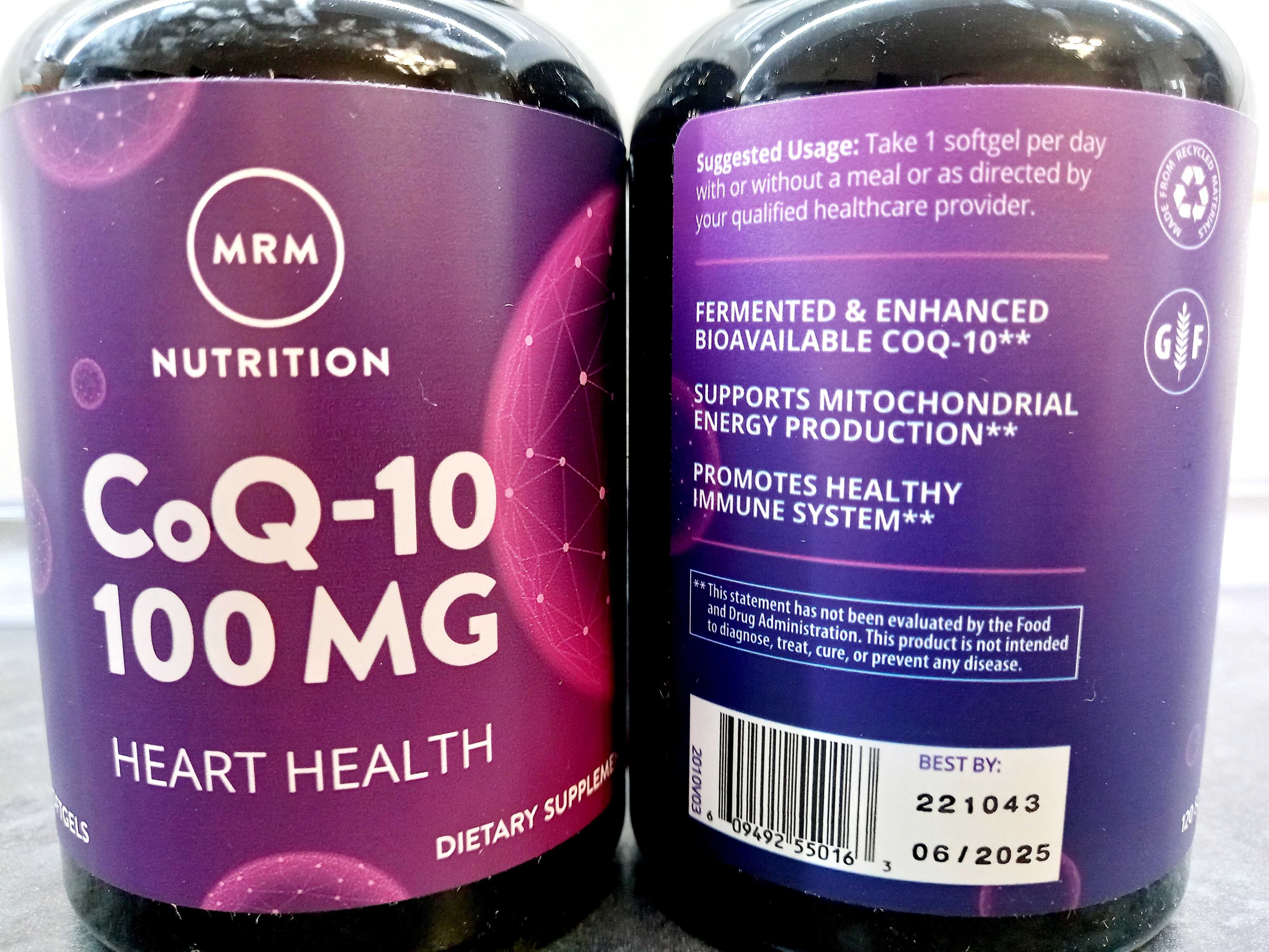 MRM, Coenzyme CoQ10 100 мг (120 капс.), коензим Q10, коэнзим