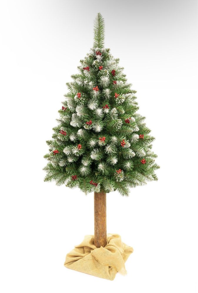Choinka Sztuczna na pniu 180cm; ośnieżona, gęsta