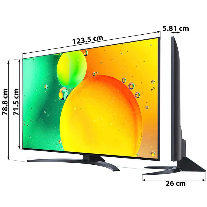 Nowy LG 55 cali 4K UHD hdr Smart WIFI DVB-T2 55NANO763 gw12m telewizor