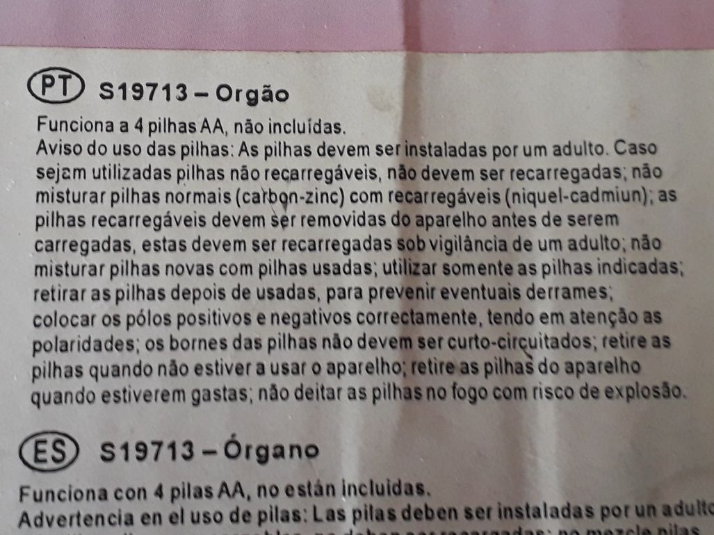 Órgão eletrónico novo