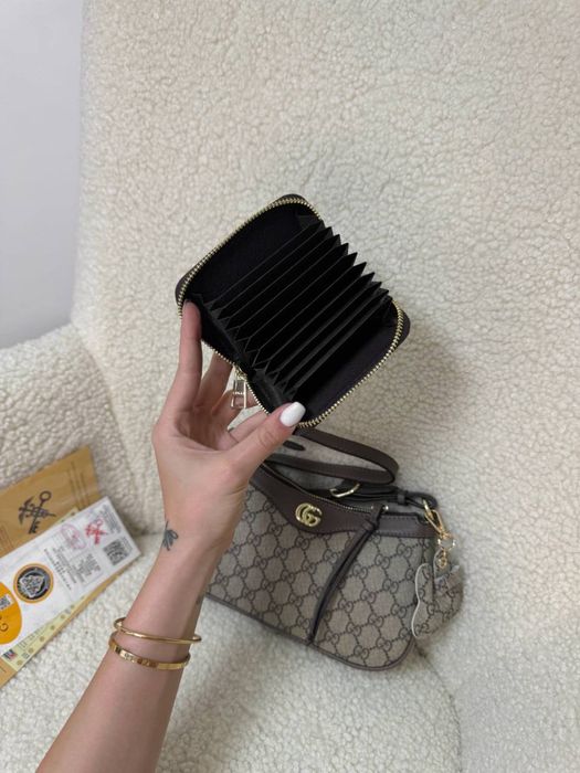 Сумка Gucci гуччі гучи комплект гаманець жіноча брелок подарунок GG