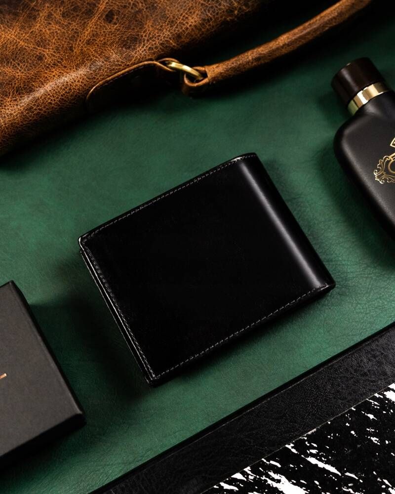 skórzany portfel męski z systemem rfid - rovicky