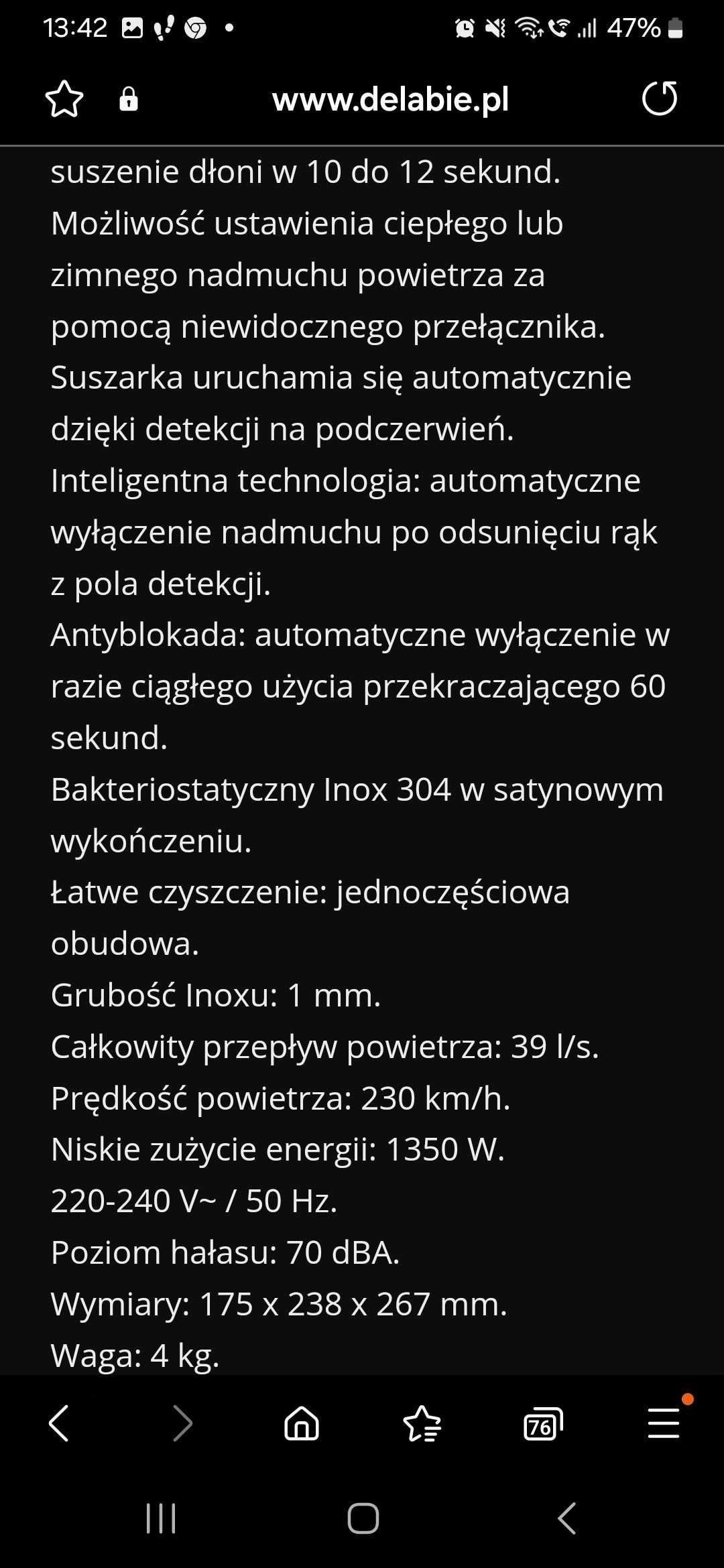 Ultraszybka suszarka do rąk Highflow