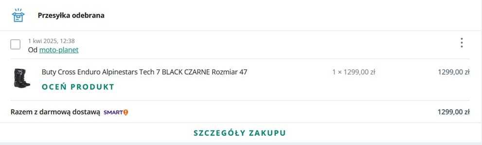 Buty Alpinestars Tech 7 BLACK Rozmiar 47 Gwarancja