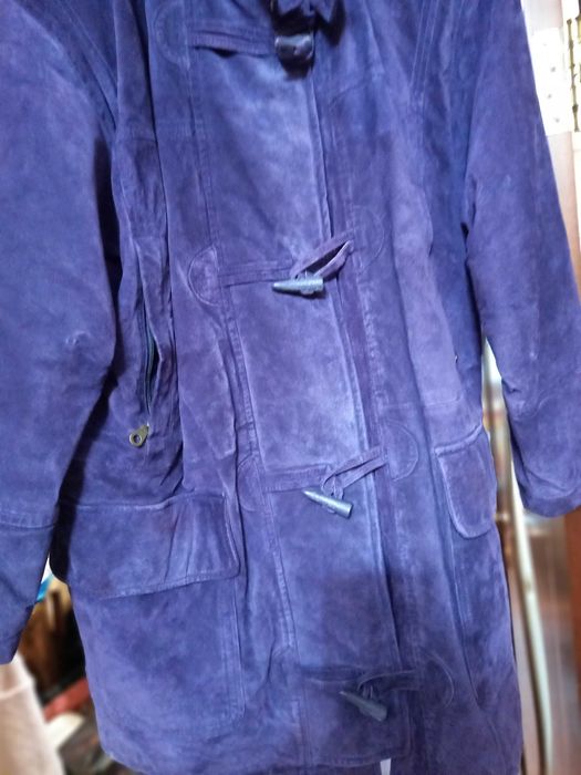 Новая кожаная замшевая зимняя куртка утеплитель размр50-52-54добротная