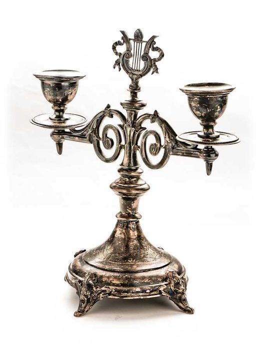 Srebrny Świecznik SECECJA - 331g Victor Nuber - AUSTRO-WĘGRY (Wiedeń)