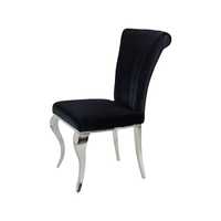 Krzesło glamour Livio Black - zestaw 8 szt