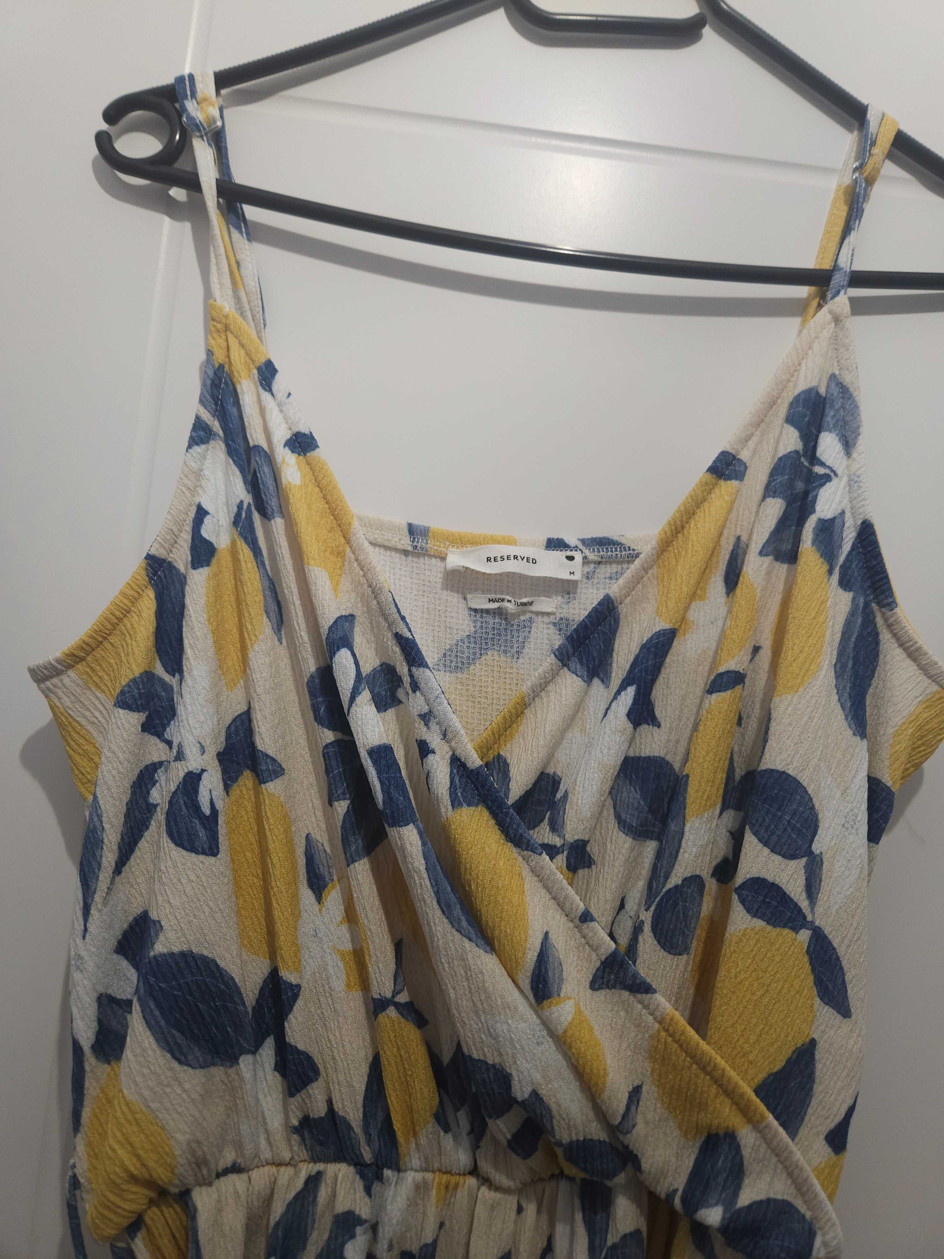 Kombinezon owoce Reserved L 40 szerokie nogawki