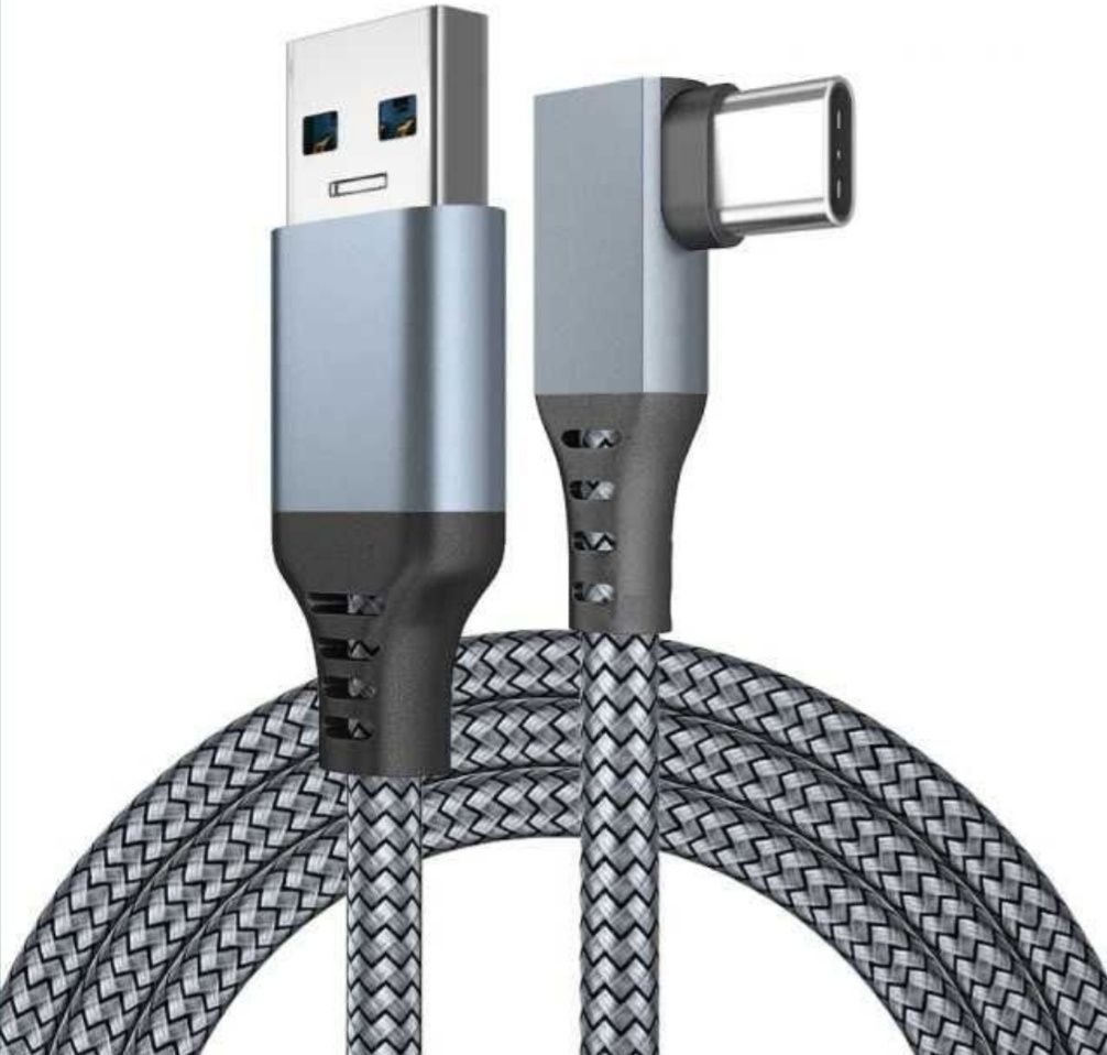Кабель Oculus Link для Meta Quest 2, 3, 3S, Pico 4 USB 3.2 Серый, 5 м