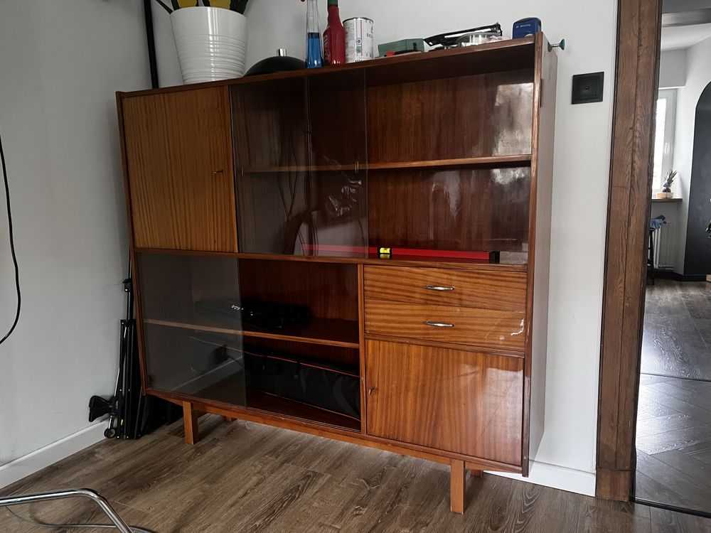 Regał z PRL połysk 164x33x148