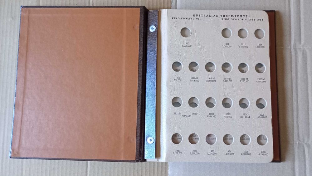 Stare monety Klaser Australia trzy - sześć pens 1910 - 1963