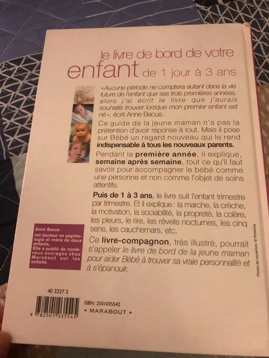 LIVRO em FRANCÊS: do recém-nascido até à criança de 3 anos