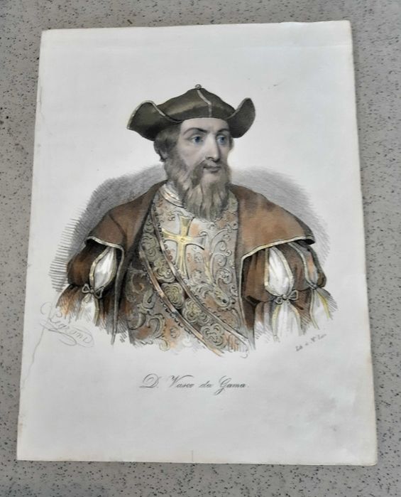 Gravura Antiga "D. Vasco da Gama"