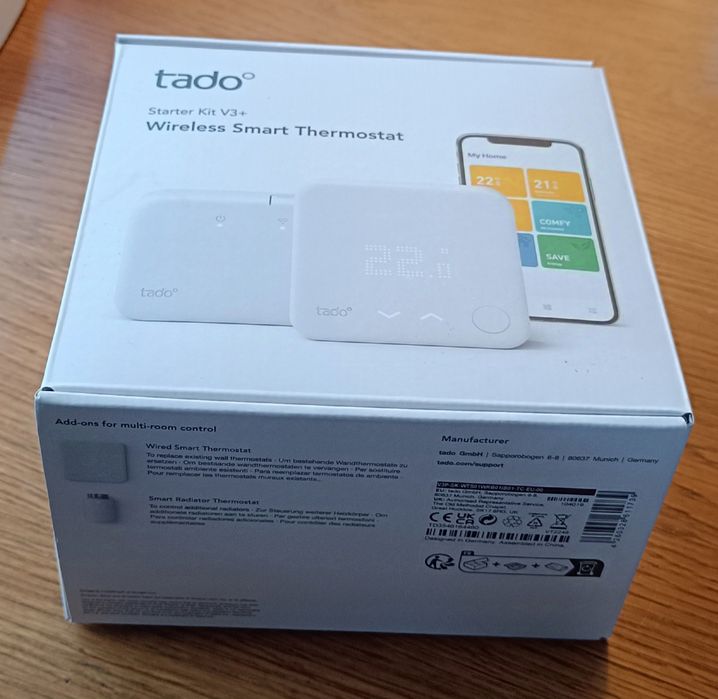 Zestaw startowy tado° V3+ (bezprzewodowy termostat, mostek, odbiornik)