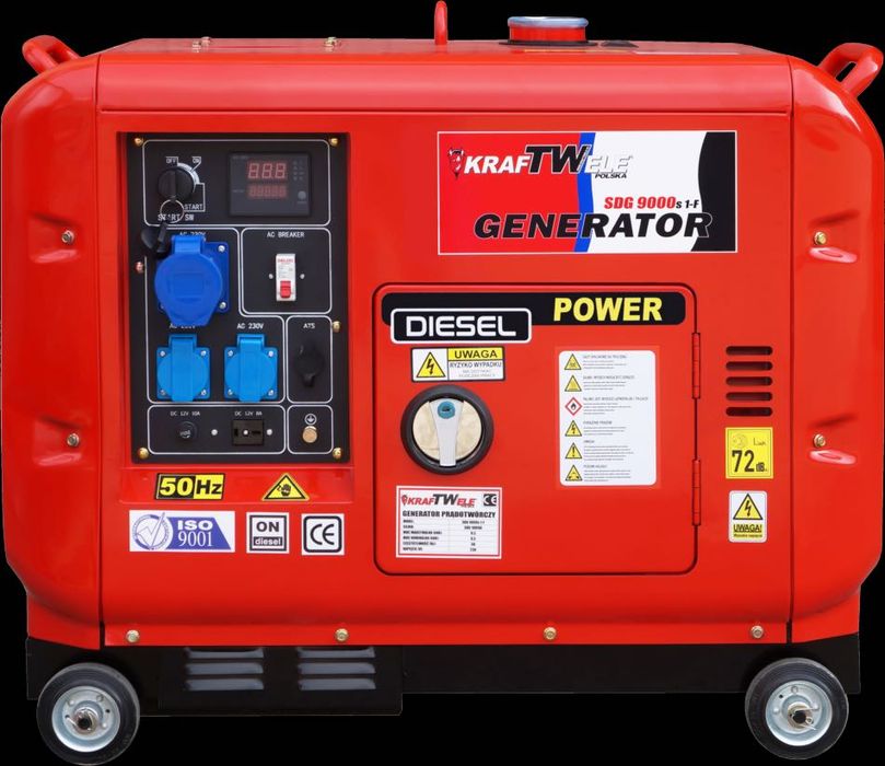 АКЦІА- Дизельний генератор 9.0 кВт/ 1-фаз/  SDG9000S 1F KRAFTWELE