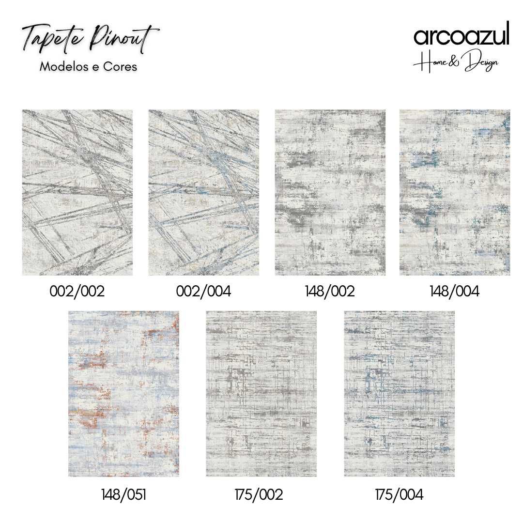 Tapete Pinout Desgastado - 135x195cm - Varias Cores By Arcoazul