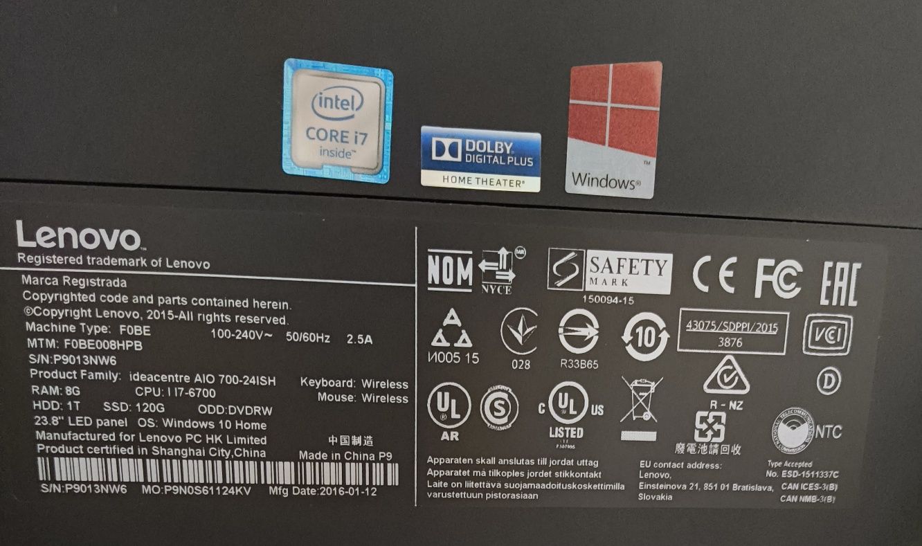 Komputer Lenovo Ideacentre AIO 700 24-ish