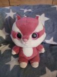 Maskotka wiewiórka różowa 20 cm