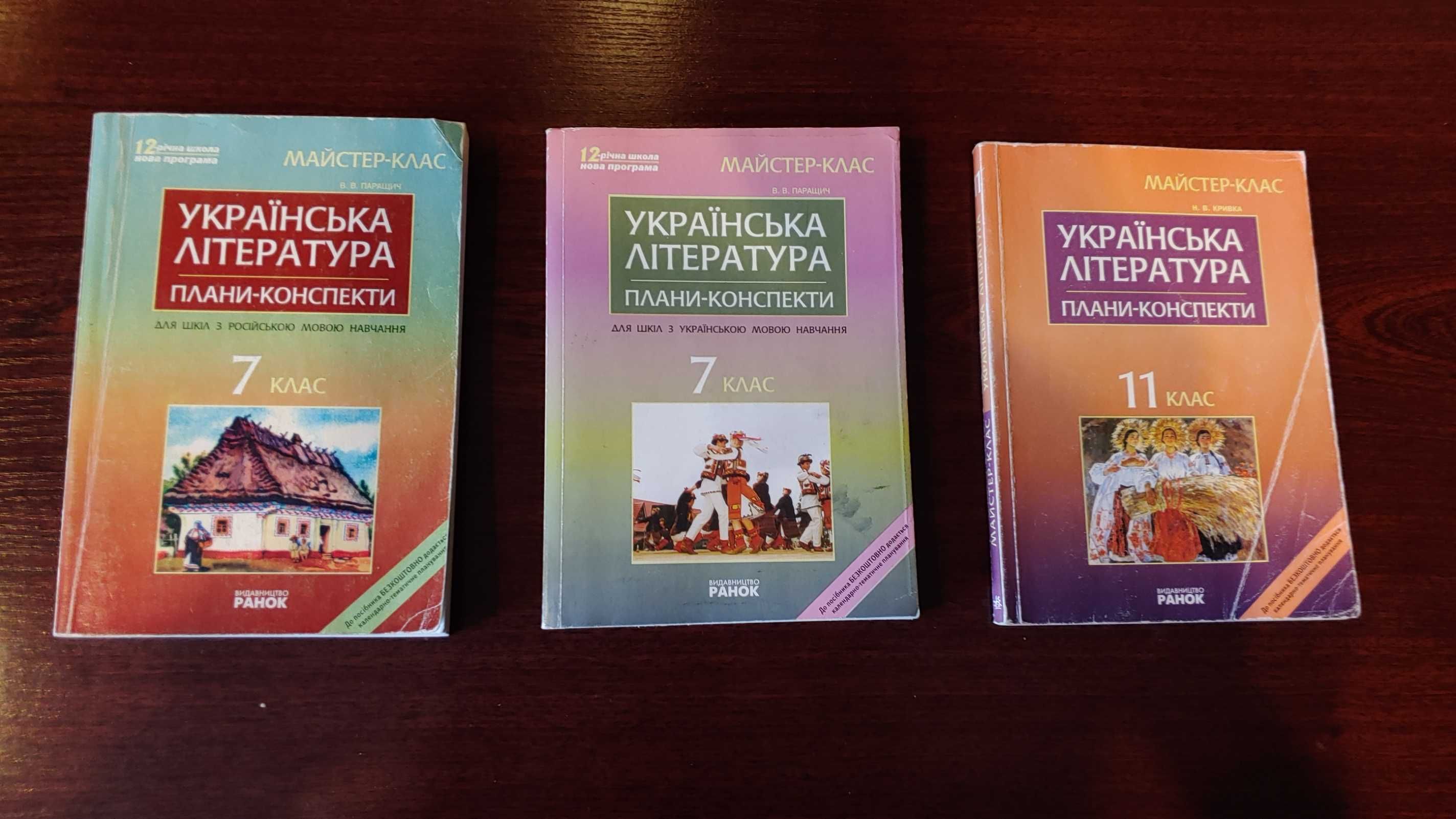 Українська література плани-конспекти 7-11клас.