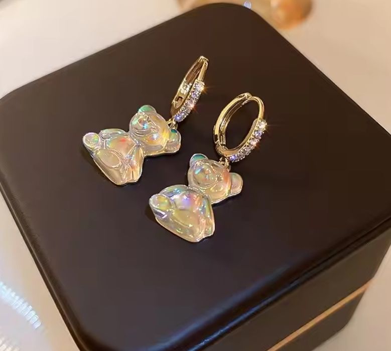 Transparentne kolczyki Niedźwiedź Tous