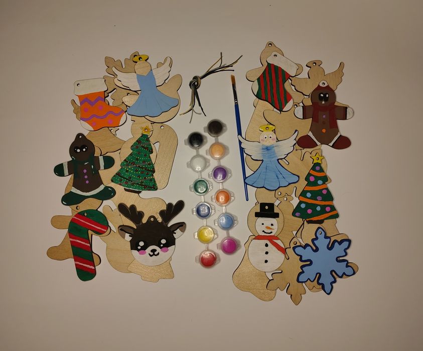 Warsztat Świąteczny DIY | Zestaw 8 Bombek | Prezent Dla Rodziny |