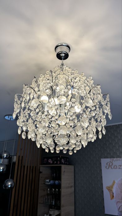 Żyrandol / lampa z krysztalkami 6xE14
