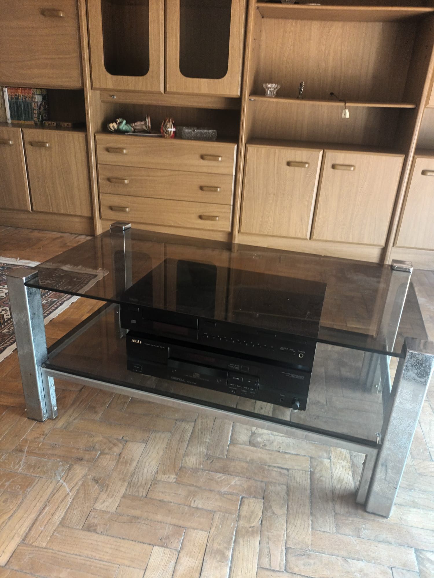 Mesa de centro em vidro