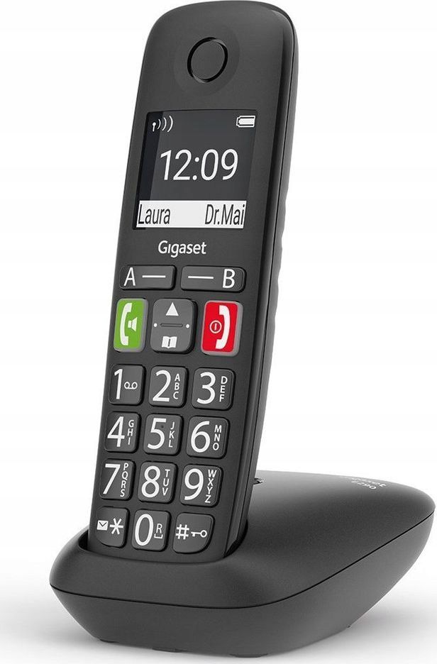 Gigaset E290, Telefon bezprzewodowy, czarny