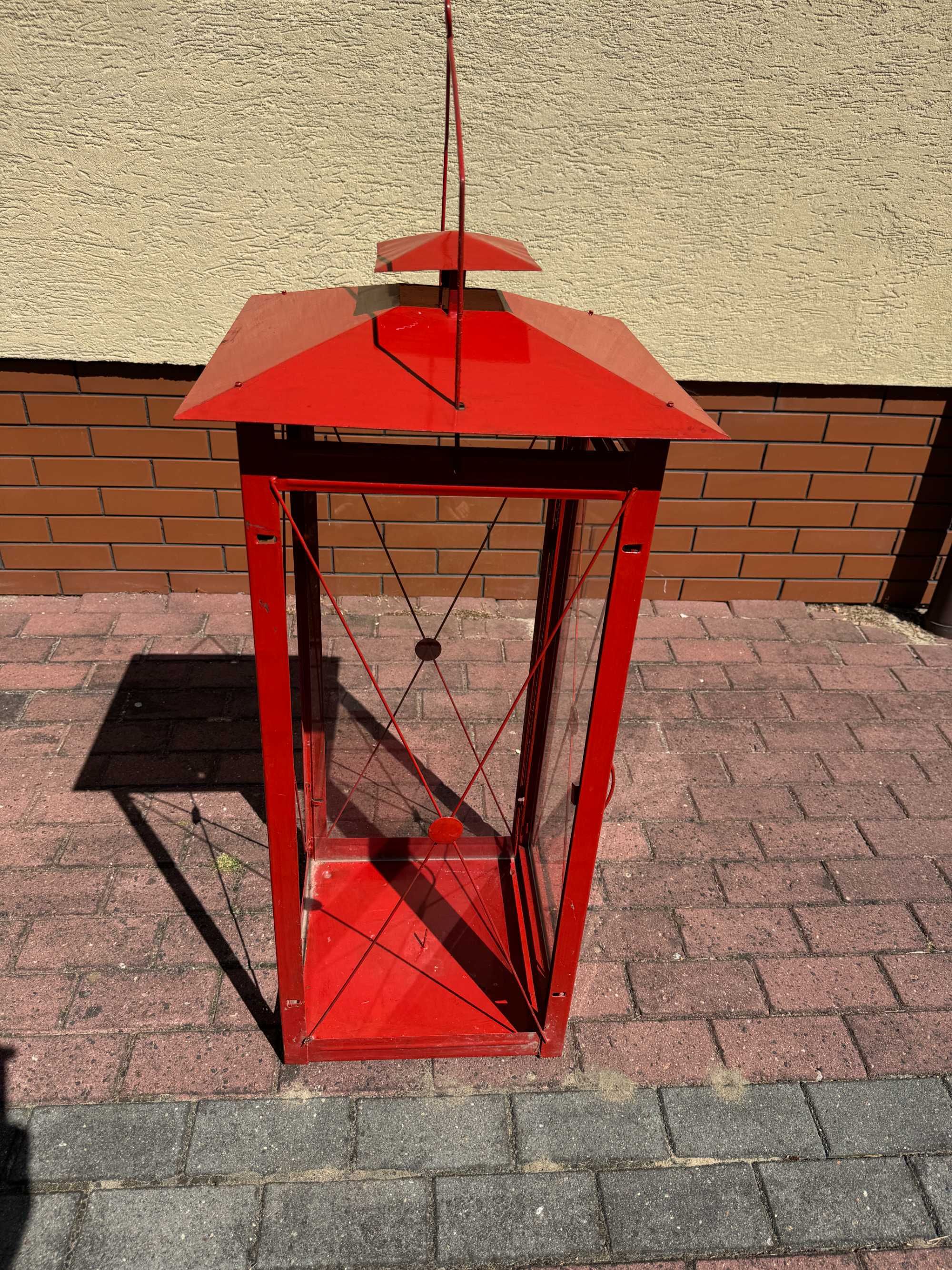 Lampion duży metalowy latarenka lampa balkon taras ogród oświetlenie