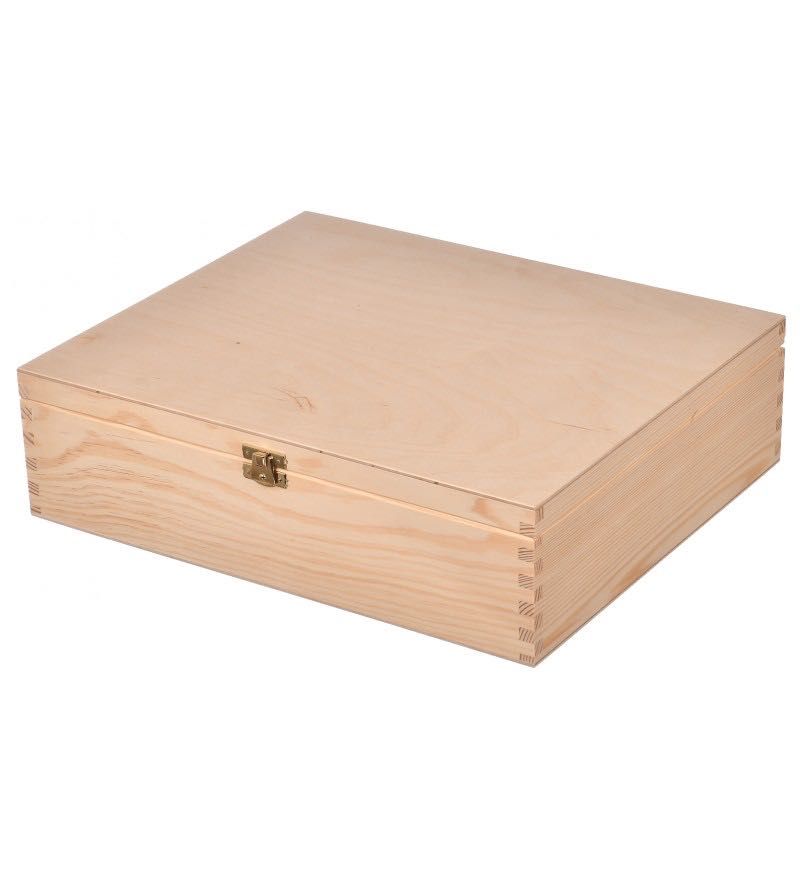 Drewniane pudełko na prezent | Pudełko z zamknięciem | Skrzynka