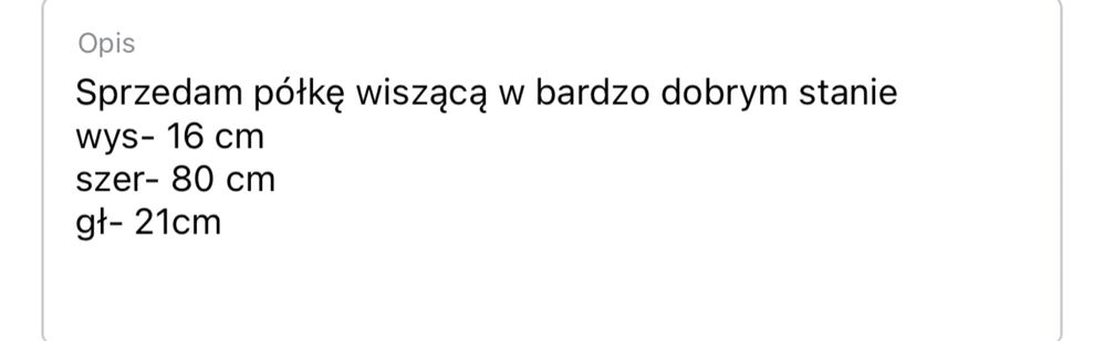 Półka wisząca Agata Meble